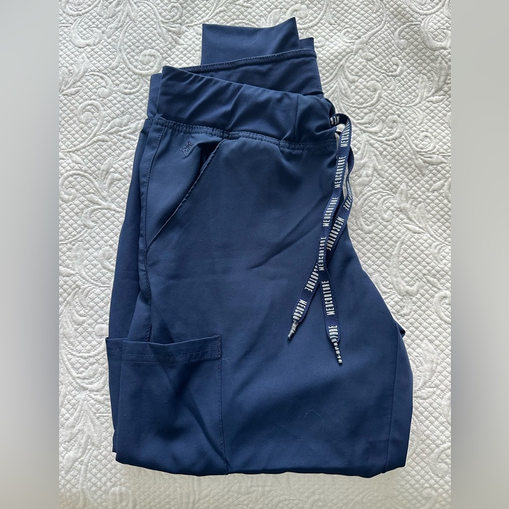 Med Couture Navy Insight Scrub Pants - Jogger style